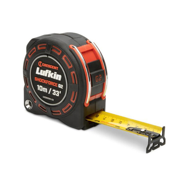 Lufkin L1235CME-02 1-1/4'' x 10m/33' Shockforce G2 Tape Measure