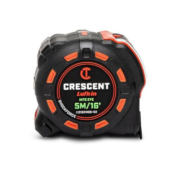 Lufkin L1316CMEB-02 1-1/4'' x 5m/16' SHOCKFORCE NITE EYE Tape Measure