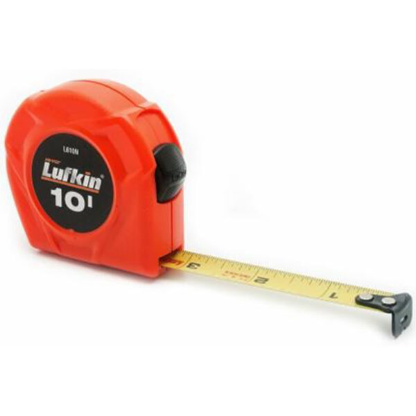 Lufkin L610N 1/2'' x 10' Yellow Clad Power Return Tape Measure