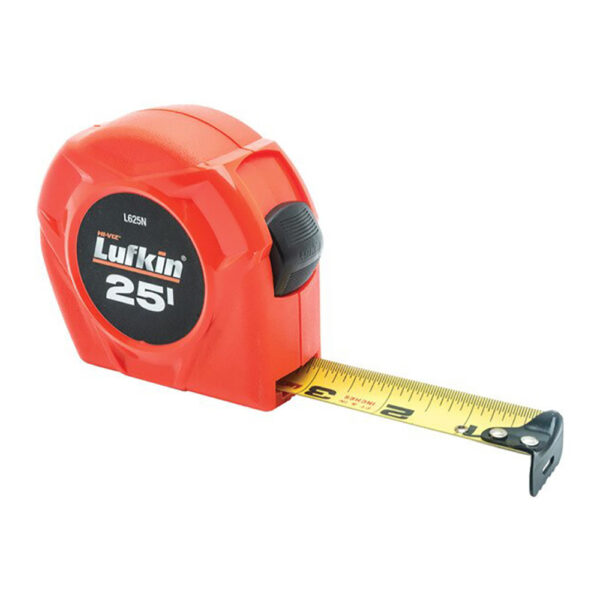 Lufkin L625N 1'' x 25' Yellow Clad Power Return Tape Measure