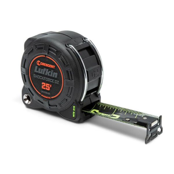 Lufkin LM1225B-02 1-1/4'' x 25' Shockforce Nite Eye G2 Magnetic Tape Measure
