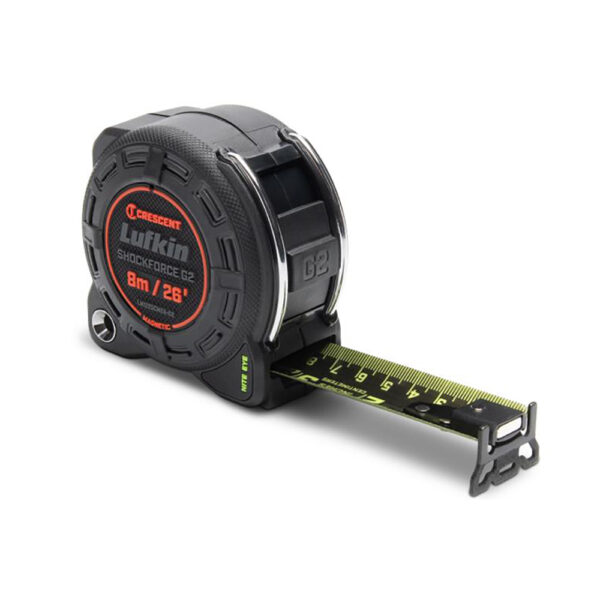 Lufkin LM1225CMEB-02 1-1/4'' x 8m/26' Shockforce Nite Eye G2 Magnetic Tape Measure