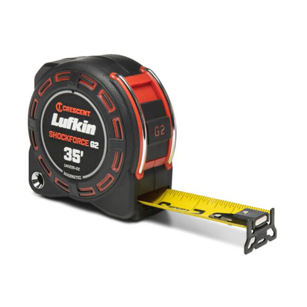Lufkin LM1235-02 1-1/4'' x 35' Shockforce G2 Magnetic Tape Measure