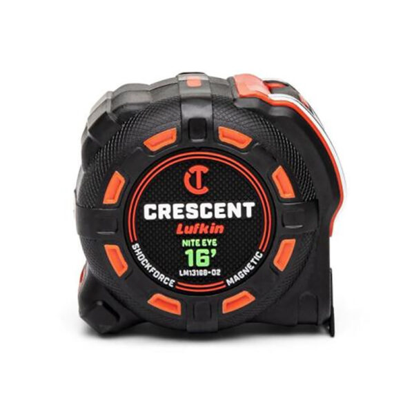 Lufkin LM1316B-02 1-1/4'' x 16' SHOCKFORCE NITE EYE Magnetic Tape Measure