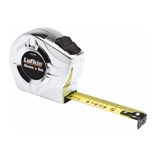 Lufkin P2035CMN 19mm x 5m P2000 Series Chrome Case Yellow Clad Power Return Tape Measure