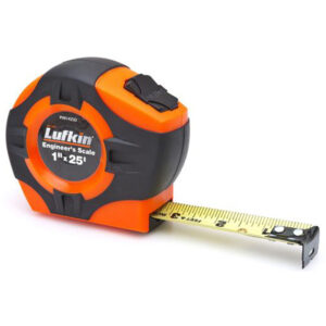 Lufkin PHV1425DN 1'' x 25' P1000 Series Engineer's Yellow Clad A4 Blade Power Return Tape Measure