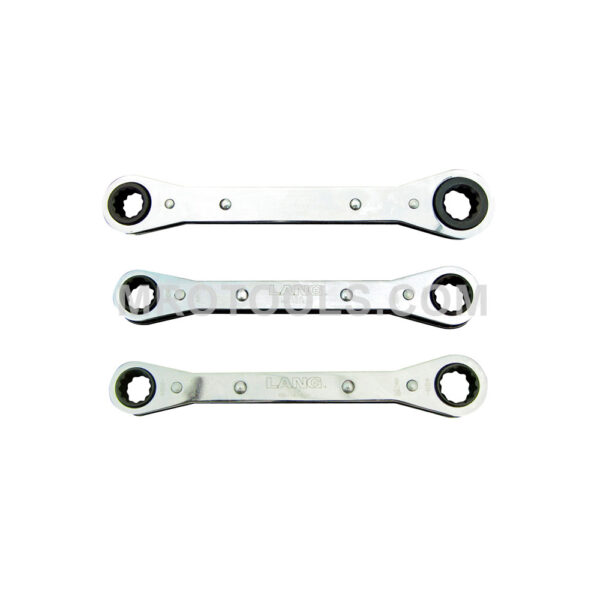Lang RB-312P 3 Piece Flat Wrench Set 12 Point, SAE