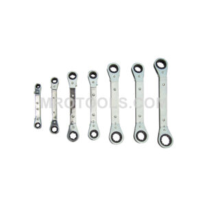 Lang ROWM-7P Offset Roll Pouch Ratcheting Box Wrench 7 Piece Set, Metric