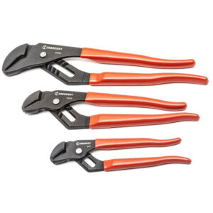 RT200SET3-05 Crescent 3PC Straight Jaw Dipped Handle Tongue and Groove Plier Set 7'', 10'' & 12''