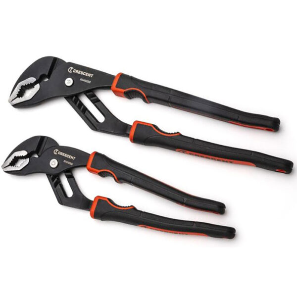 RT400SGSET2-05 Crescent 2PC Grip Zone V-Jaw Dual Material Tongue & Groove Plier Set 10'' & 12''