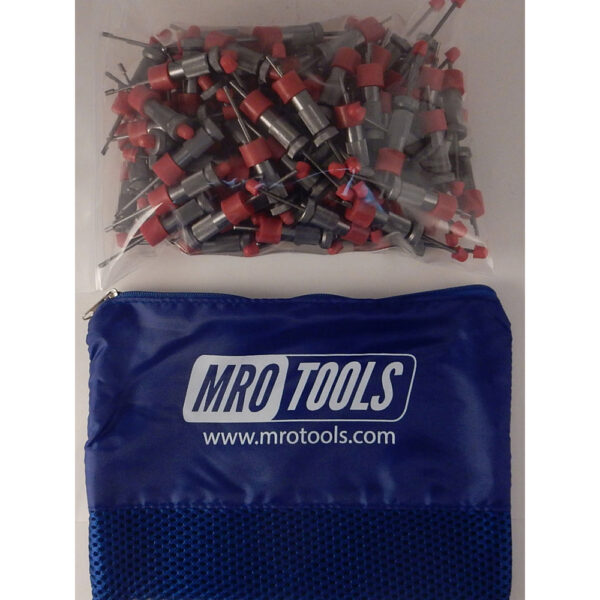 SEL2S100-3/32 No-Mar 3/32'' Skin Pins 100 Piece Kit w/ Carry Bag
