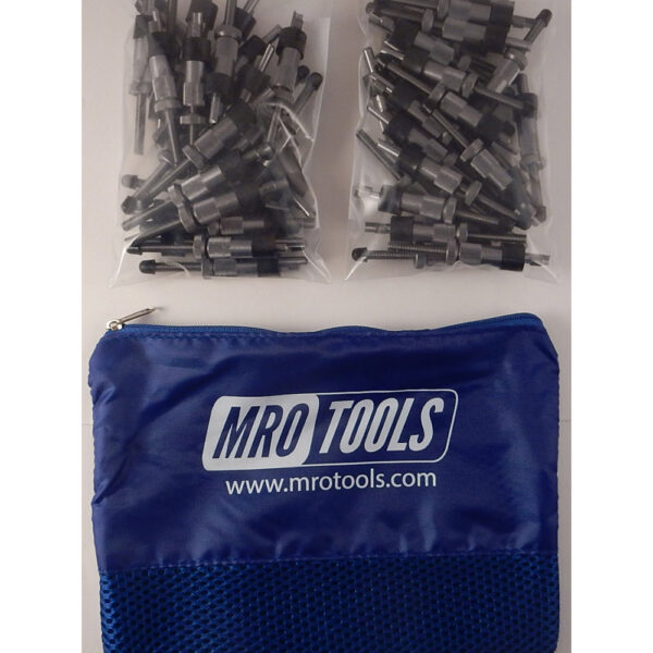 SEL2S50-3/16 No-Mar 3/16'' Skin Pins 50 Piece Kit w/ Carry Bag