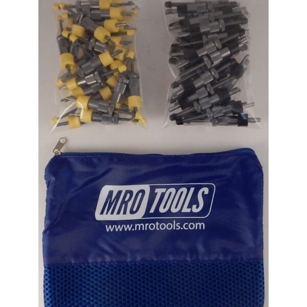 SEL3S100-1 No-Mar 50 1/8'' & 50 3/16'' Skin Pins Kit w/ Carry Bag