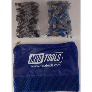SEL3S100-4 No-Mar 50 3/16'' & 50 5/32'' Skin Pins Kit w/ Carry Bag
