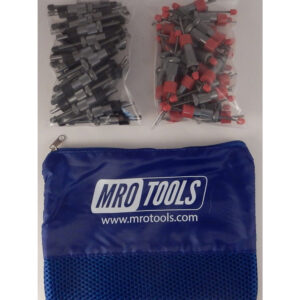 SEL3S100-5 No-Mar 50 3/16'' & 50 3/32'' Skin Pins Kit w/ Carry Bag