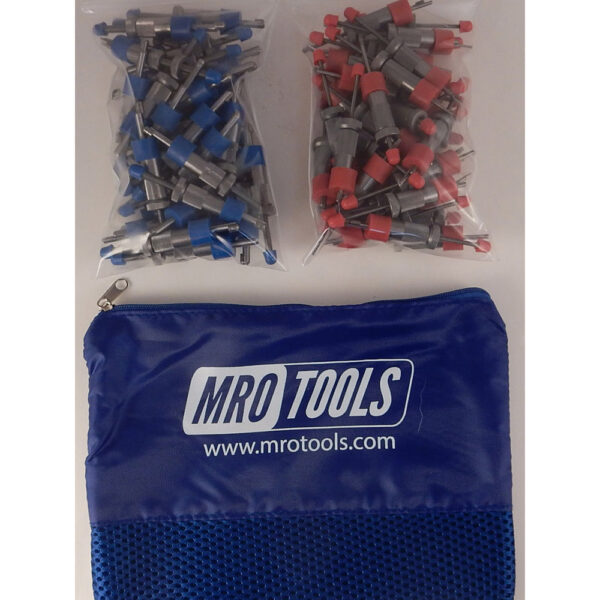 SEL3S100-6 No-Mar 50 5/32'' & 50 3/32'' Skin Pins Kit w/ Carry Bag