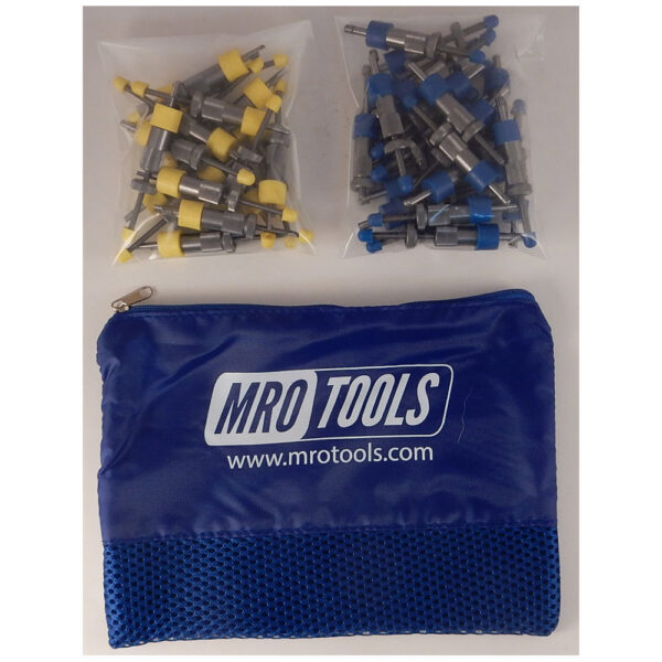 SEL3S50-2 No-Mar 25 1/8'' & 25 5/32'' Skin Pins Kit w/ Carry Bag