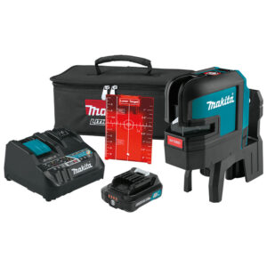 SK106DNAX Makita 12V max CXT Lithium-Ion Cordless Self-Leveling Cross-Line/4-Point Red Beam Laser Kit (2.0Ah)