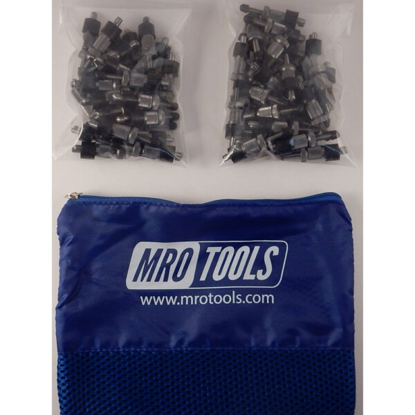 SSL2S50-3/16 No-Mar 3/16'' Skin Pins 50 Piece Kit w/ Carry Bag