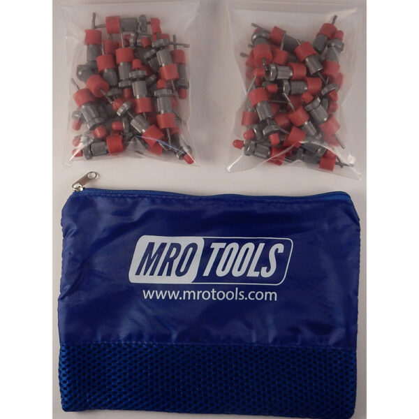 SSL2S50-3/32 No-Mar 3/32'' Skin Pins 50 Piece Kit w/ Carry Bag