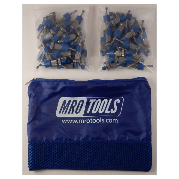 SSL2S50-5/32 No-Mar 5/32'' Skin Pins 50 Piece Kit w/ Carry Bag