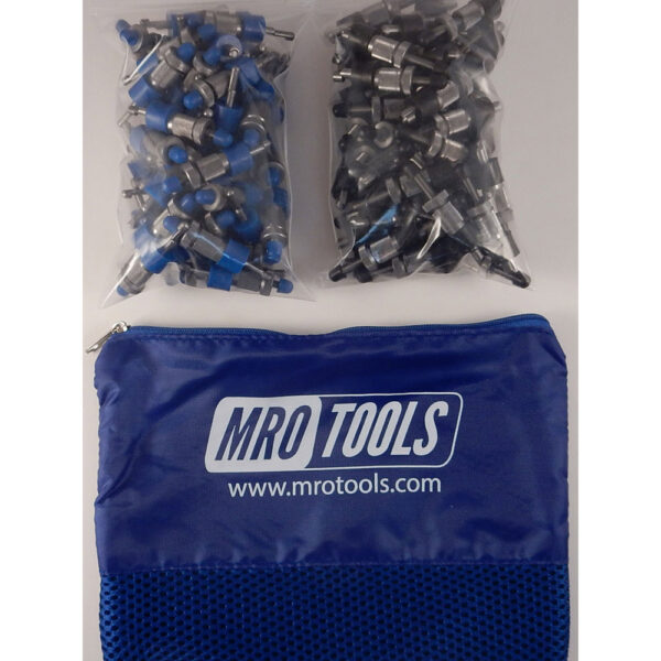 SSL3S100-4 No-Mar 50 3/16'' & 50 5/32'' Skin Pins Kit w/ Carry Bag