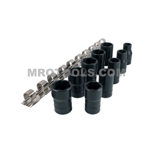 TSFS5010B 1/2'' Square Drive Turbo Socket 10 Piece Set