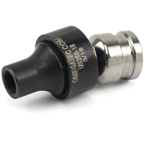 US250-18 3/16'' 6-Point Low Profile Swivel Socket, 1/4'' Square Drive