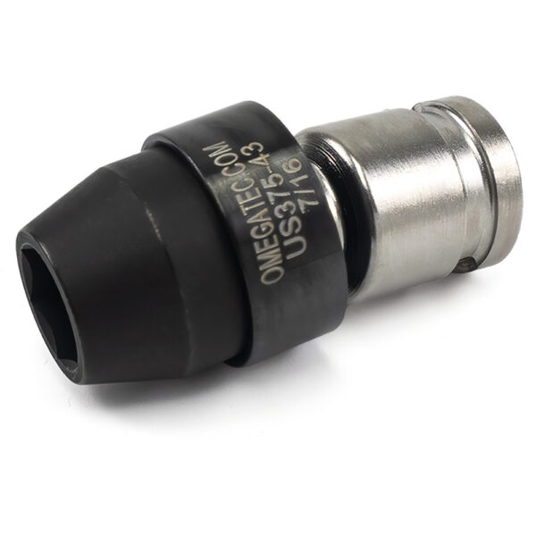 US375-43 7/16'' 6-Point Low Profile Swivel Socket, 3/8'' Square Drive