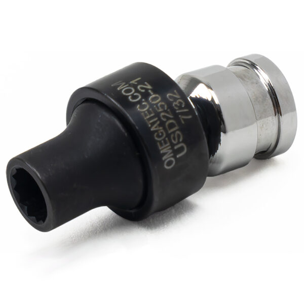 USD250-21 7/32'' 12-Point Low Profile Swivel Socket, 1/4'' Square Drive