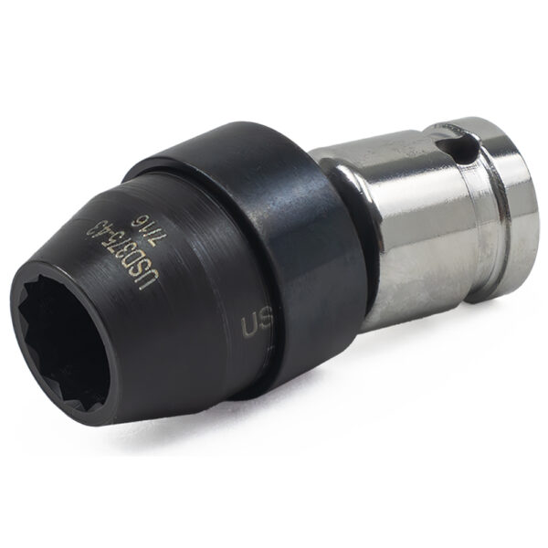USD375-43 7/16'' 12-Point Low Profile Swivel Socket, 3/8'' Square Drive
