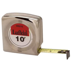 Lufkin W9210 1/2'' x 10' Mezurall Chrome Case Power Return Tape Measure