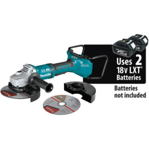 XAG22ZU1 Makita 36V (Makita 18V X2) LXT Brushless 7'' Paddle Switch Cut-Off/Angle Grinder, With Electric Brake and AWS, Tool Only