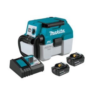 XCV11T Makita 18V LXT Lithium-Ion Brushless Cordless 2 Gallon HEPA Filter Portable Wet/Dry Dust Extractor/Vacuum Kit (5.0Ah)