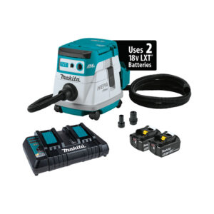 XCV21PTX Makita 36V (18V X2) LXT Brushless 2.1 Gallon HEPA Filter Dry Dust Extractor Kit (5.0Ah)