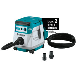 XCV21ZX Makita 36V (18V X2) LXT Brushless 2.1 Gallon HEPA Filter Dry Dust Extractor, Tool Only