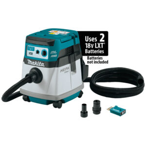 XCV25ZUX Makita 36V (18V X2) LXT Brushless 4 Gallon HEPA Filter Dry Dust Extractor/Vacuum, AWS, Tool Only
