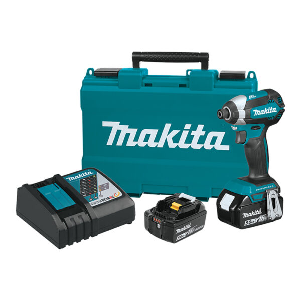 XDT14T Makita 18V LXT Lithium-Ion Brushless Cordless Quick-Shift Mode 3-Speed Impact Driver Kit (5.0Ah)