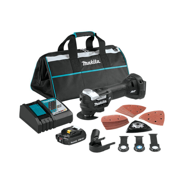 XMT04R1B Makita 18V LXT Lithium-Ion Sub-Compact Brushless Cordless StarlockMax Oscillating Multi-Tool Kit (2.0Ah)