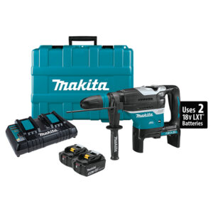 XRH07PTUN Makita 36V (18V X2) LXT Brushless 1-9/16'' SDS-MAX Advanced AVT Rotary Hammer Kit, AFT, AWS (5.0Ah)
