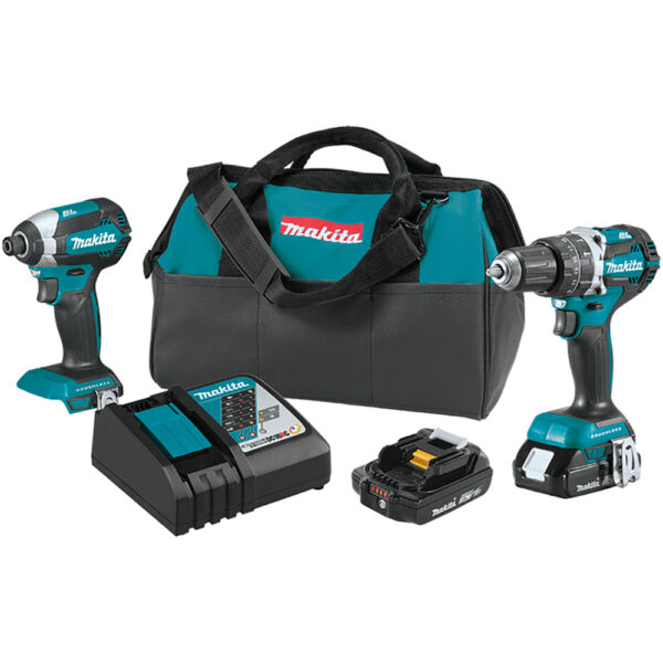 XT269R Makita 18V LXT Lithium-Ion Compact Brushless Cordless 2PC Combo Kit (2.0Ah)