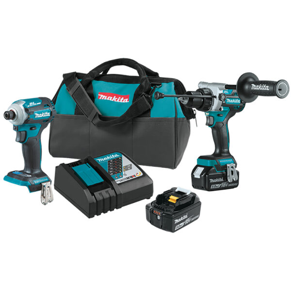XT288T Makita 18V LXT Lithium-Ion Brushless Cordless 2PC Combo Kit (5.0Ah)