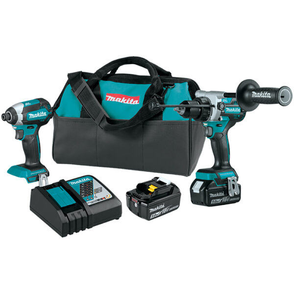 XT291T Makita 18V LXT Lithium-Ion Brushless Cordless 2PC Combo Kit (5.0Ah)