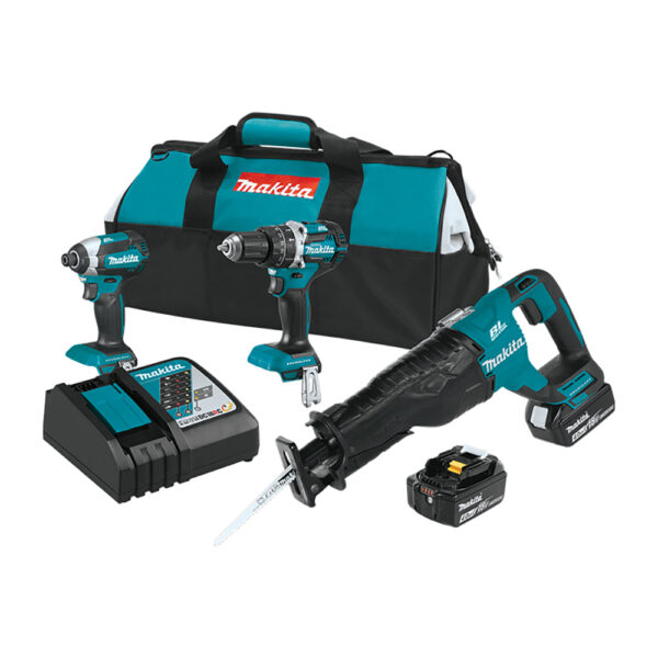 XT328M Makita 18V LXT Lithium-Ion Brushless Cordless 3PC Combo Kit (4.0Ah)