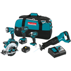 XT505 Makita 18V LXT Lithium-Ion Cordless 5PC Combo Kit (3.0Ah)