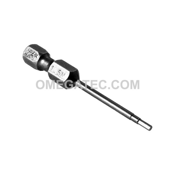 Apex AM-1.5MM Socket Head Metric Power Drive Bits, 1/4'' Hex Drive
