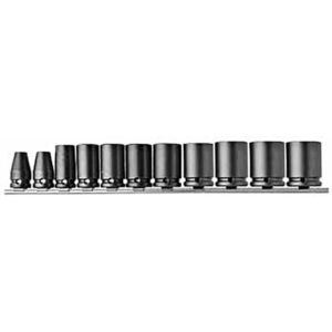 Apex APS511M 6-Point Standard Length 11PC Impact Socket Set, 1/2'' Square Drive