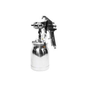 AS8S Astro Pneumatic Spray Gun with Cup - Silver Handle - 1.7mm Nozzle