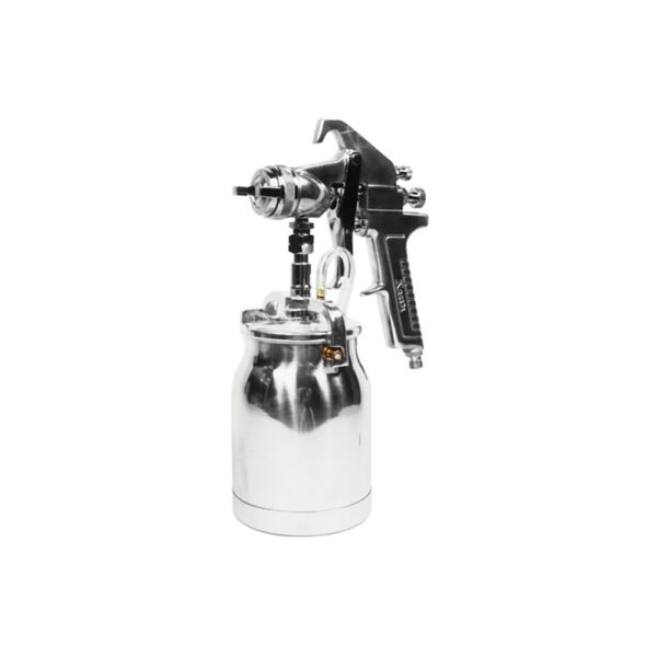 AS8S Astro Pneumatic Spray Gun with Cup - Silver Handle - 1.7mm Nozzle