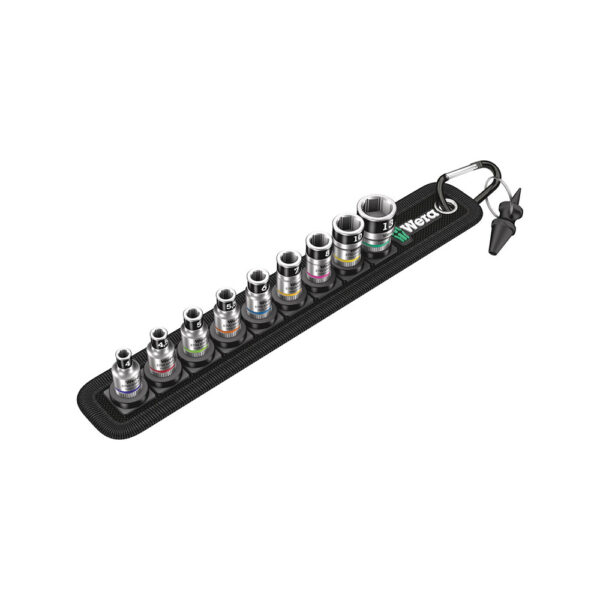 Wera 05003880001 10 Pc. Belt A 1 1/4'' Zyklop Socket Set w/ Holding Function